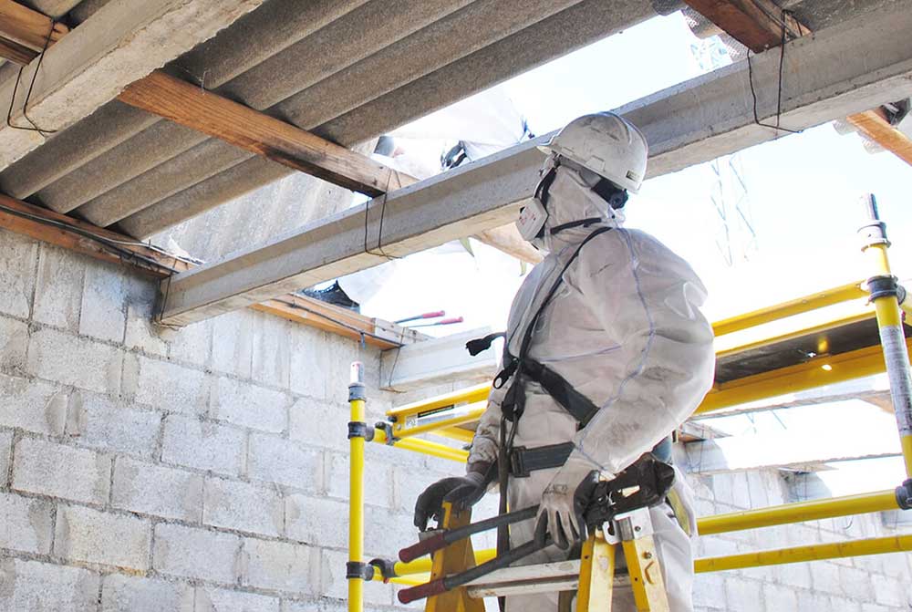 Asbestos Professional Wearing PPE