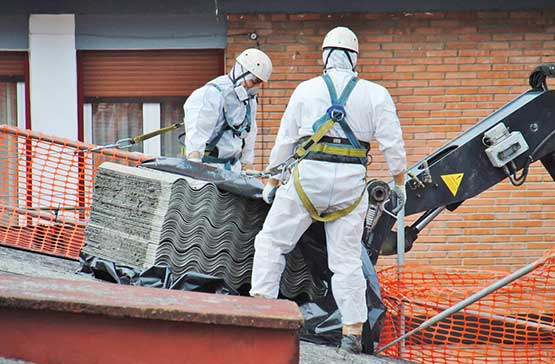 Loading Asbestos On Lifter