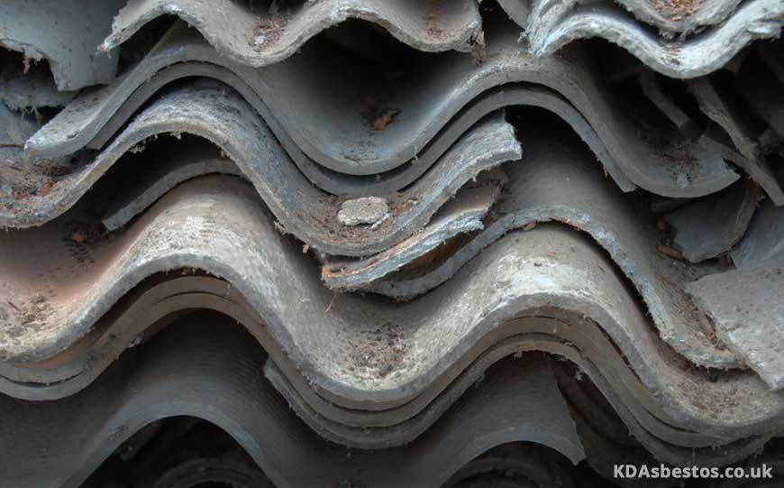 Broken Asbestos Roof Panels