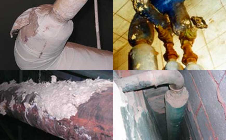 Asbestos Pipe Lagging Examples