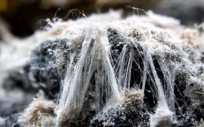 asbestos closeup