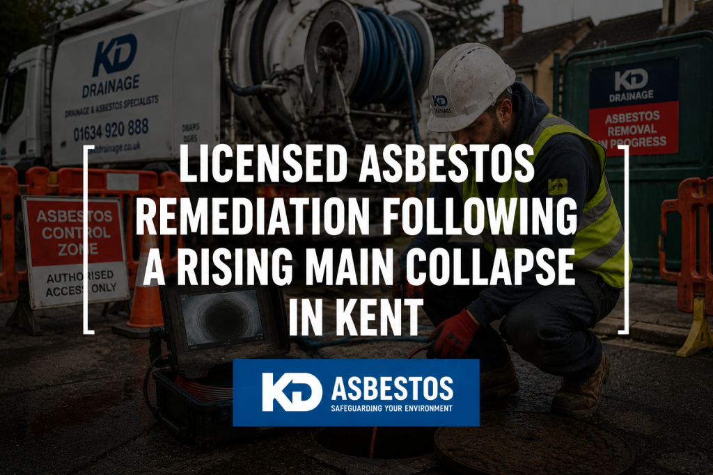 Licensed Asbestos Remediation Following a Rising Main Collapse Kent