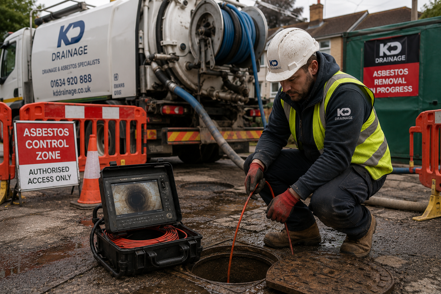 Licensed asbestos removal in Kent during pipework remediation project